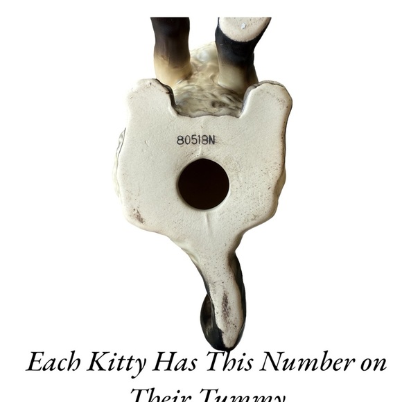 Vintage Lefton Siamese Cat Figurine Set Hand-Painted Porcelain 3-Piece - Picture 5 of 5